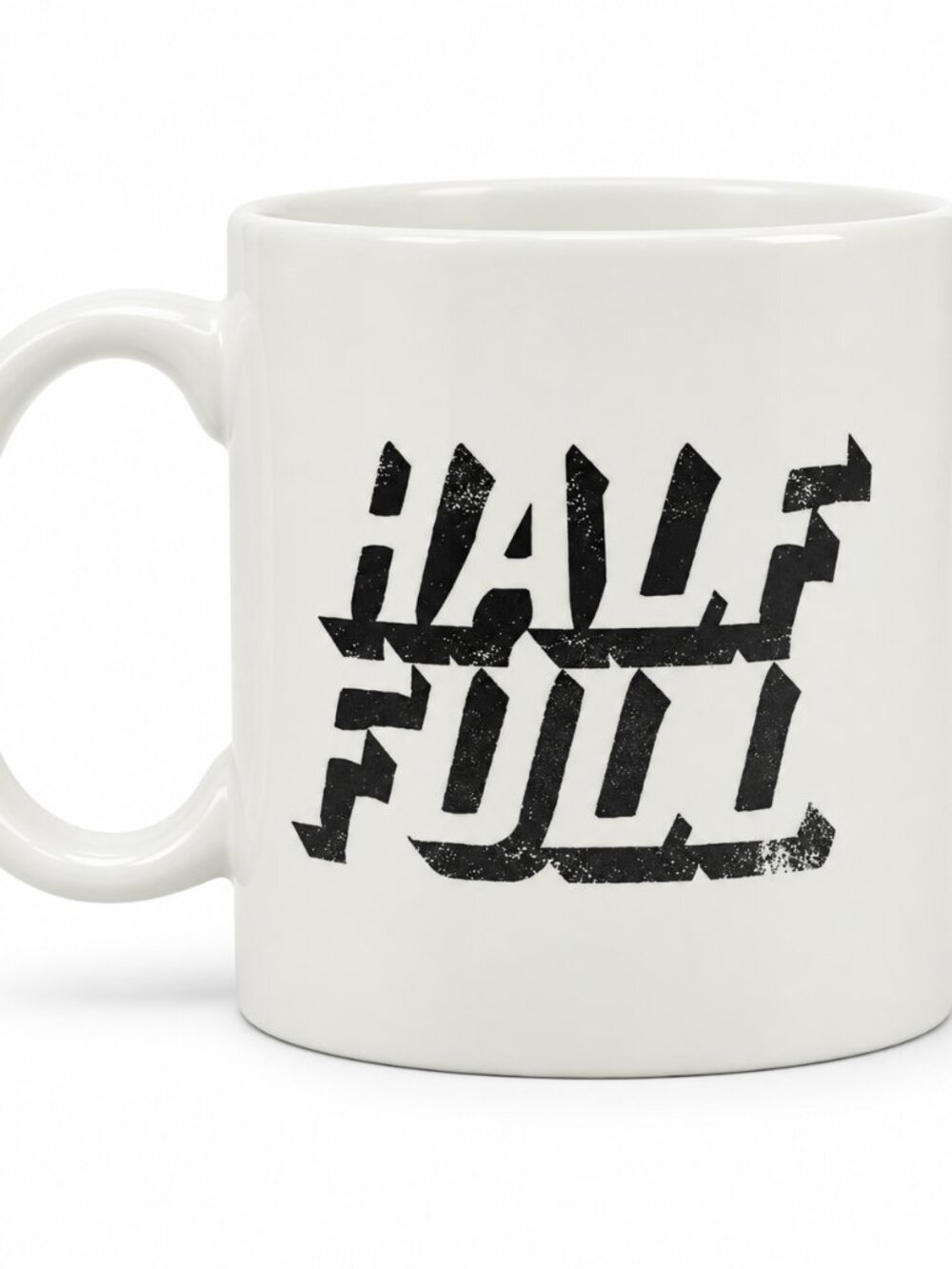 Life Is Good Jake’s Mug “Half Full” White Stoneware Coffee Mug 16 oz w/ Box
